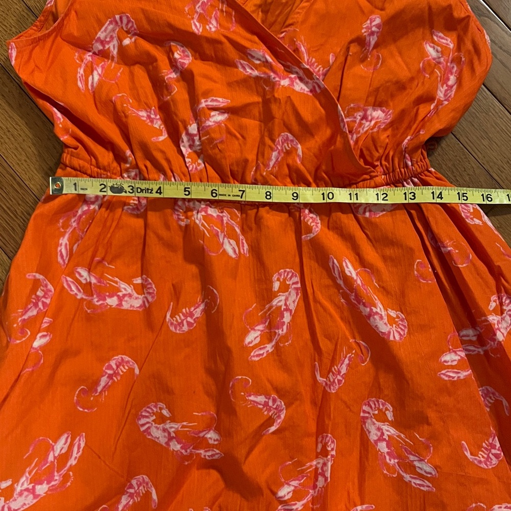 Last chance Maeve Anthro Lobster Flirty Wrap Mini Dress - Picture 7 of 16